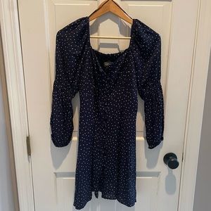 Navy casual long sleeve dress